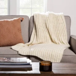 Chunky Knit Reversible Throw Blanket - Threshold™ -Best Home Decoration GUEST b04cf30c e385 47a6 b25b 6cea8b96bae5