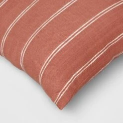 2pk Square Cotton Woven Stripe Throw Pillows Rust/Ivory- Threshold™ -Best Home Decoration GUEST b36d28b6 9dac 4c2a b02d 25b62fec5d1f
