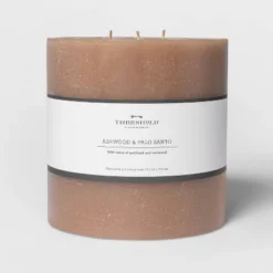 Pillar Ashwood And Palo Santo Candle Tan - Threshold™ -Best Home Decoration GUEST b374870b abe9 419f bde3 5d591c854d2a