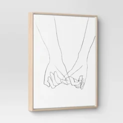 (Set Of 2) 16" X 20" Hands Framed Canvas - Threshold™: Modern Wall Art, Vertical Orientation, Sawtooth Back -Best Home Decoration GUEST b65dc3e8 10a5 47d8 baa6 4ef436a05510