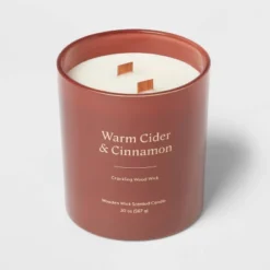 20oz Glass Woodwick Warm Cider & Cinnamon Candle - Threshold™ -Best Home Decoration GUEST b7dc905f 063c 41e1 a717 5c6e568b7ff6