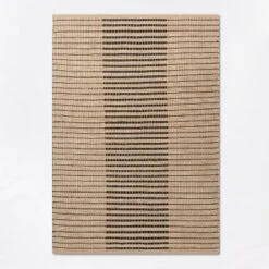Reseda Hand Woven Striped Jute Cotton Area Rug Black - Threshold™ Designed With Studio McGee -Best Home Decoration GUEST bab4021c 8da6 4f4a abf7 8e6265c835f9