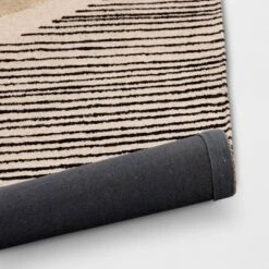 5'x7' Color Blocked Linear Area Rug Tan/Black - Threshold™ -Best Home Decoration GUEST bc07bfa8 4c0c 4adf 82b3 6c98ab667224