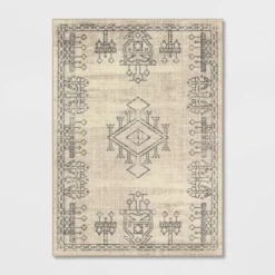Hancock Distressed Center Motif Rug Beige - Threshold™ -Best Home Decoration GUEST be876dc4 ac47 4320 bfe0 7a03c9caedf2