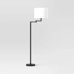 Metal Column Swing Arm Floor Lamp Black - Threshold™ -Best Home Decoration GUEST c21ce950 97a7 429f 923d d0cc29f2e74d