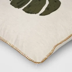 Printed Pumpkin With Blanket Stitch Edge Square Throw Pillow Light Beige - Threshold™ -Best Home Decoration GUEST c2255c07 703e 4cad a606 3358b834d802