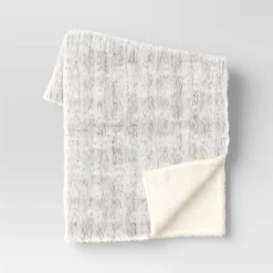 Tipped Snow Leopard Faux Fur Reversible Throw Blanket - Threshold™ -Best Home Decoration GUEST c303768f cfca 4ae0 bbca c059d0efc6f0
