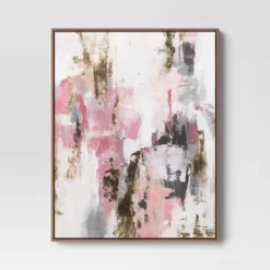 (Set Of 2) 16"x20" Foil Abstract Canvas Framed Arts - Threshold™ -Best Home Decoration GUEST c69562fc a68b 4de7 b0ad f2f3bbb21816