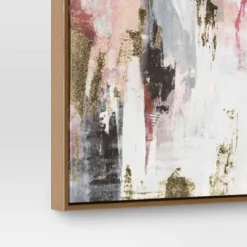 (Set Of 2) 16"x20" Foil Abstract Canvas Framed Arts - Threshold™ -Best Home Decoration GUEST c97615f4 c3da 4f96 a1db 6976b527fc00