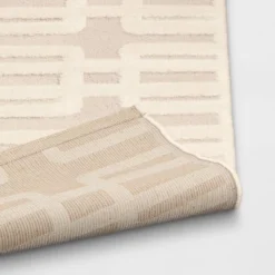 5'x7' High Low Geo Area Rug Ivory - Threshold™ -Best Home Decoration GUEST cf32db0d 719d 47eb 87d0 8a5229916cb6