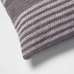 Lumbar Modern Stripe Decorative Throw Pillow Gray - Threshold™ -Best Home Decoration GUEST cf47fbee 7d18 40e0 b721 423f41dd185a