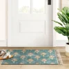 Washable Floral Block Printed Blue Rug Blue - Threshold™ -Best Home Decoration GUEST d2767033 06b7 44f3 84dc 71414c86e038