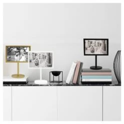 4" X 6" Modern Standing Single Picture Frame Black - Threshold™: Metal, Tabletop Display, Glass Glazing -Best Home Decoration GUEST d409c37f d712 43d4 a7e4 2338c2a85a07