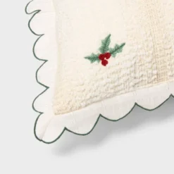 Holiday Embroidered Boucle Decorative Throw Pillow Off White - Threshold™ -Best Home Decoration GUEST dc6c3e02 c457 4e61 9c0e 07816b759711