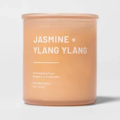 Glass Jar Jasmine And Ylang Candle Orange - Threshold™ -Best Home Decoration GUEST e0062fa1 a715 4c57 8af9 3bb2b339e1cb