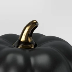 Set Of 3 Small Ceramic Halloween Pumpkins With Gold Stem - Threshold™ -Best Home Decoration GUEST e522c71c 5236 4716 87d9 cb99acca79a8