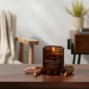 9oz Lidded Amber Glass Jar Crackling Wooden Wick Sandalwood And Smoke Candle - Threshold™ -Best Home Decoration GUEST e5f76fa4 d7bf 43bc a457 7d37137c20a8