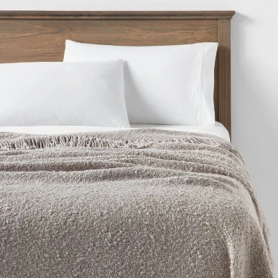 Fringed Boucle Bed Throw - Threshold™ 3 Fringed Boucle Bed Throw - Threshold™