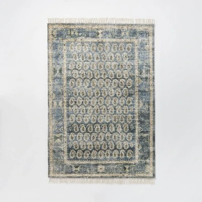Lost Creek Printed Paisley Rug Blue - Threshold™ Designed With Studio McGee 6 Lost Creek Printed Paisley Rug Blue - Threshold™ Designed With Studio McGee - Image 4
