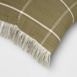 Oversized Cotton Gauze Grid Lumbar Throw Pillow Olive Green - Threshold™ 7 Oversized Cotton Gauze Grid Lumbar Throw Pillow Olive Green - Threshold™ -Best Home Decoration GUEST ece980f7 5377 40de bc2f d931b57617cf