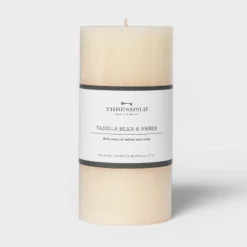 Pillar Vanilla Bean And Amber Candle - Threshold™ -Best Home Decoration GUEST f0fb149d a7fe 4d80 a1f4 26fca408bd81