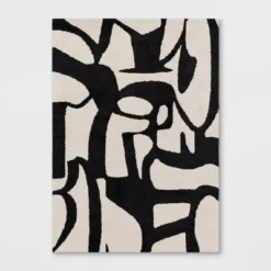 Abstract Inkblot Rug Black/White - Threshold™ -Best Home Decoration GUEST f515f58c 4fc4 473d 8b9e f1ee81b22a0b
