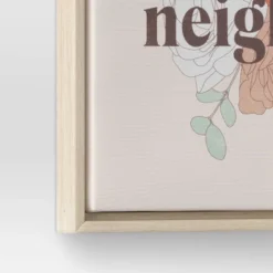 12" X 12" Love The Neighbor By Chantell Marlow Framed Wall Canvas - Threshold™ -Best Home Decoration GUEST f6778f82 5040 4719 a2f7 5911117e7a42