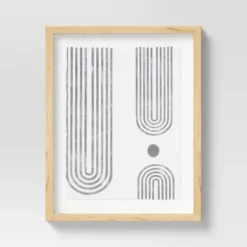 (Set Of 2) 16" X 20" Curve Lines Framed Under Glass Black - Threshold™ -Best Home Decoration GUEST f6890c67 a983 4e7b bea1 31c0252a6c35