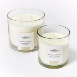Clear Glass Santal & Ginger Candle White - Threshold™ Designed With Studio McGee -Best Home Decoration GUEST f8468f42 e11b 4265 be90 0b4528f7c8a3