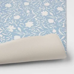 30" X 18" Floral Comfort Mat Blue - Threshold™ -Best Home Decoration GUEST ff17f1bd de29 42cd a7a2 387bf1ddee59